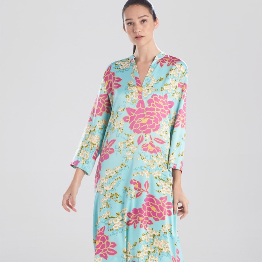 HARUMI SATIN ZIP CAFTAN - NWT